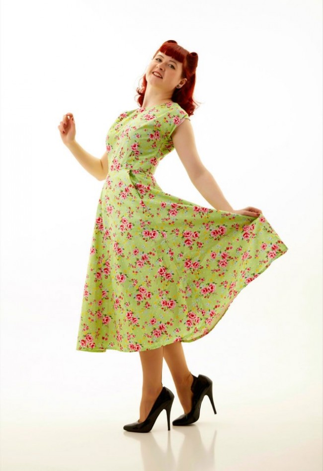 50s Floral Prom Dress for Spring