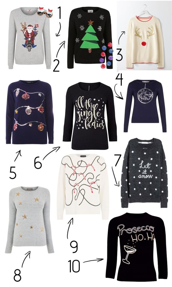 My Top Ten – Christmas Jumpers – Lipstick, Lettuce & Lycra